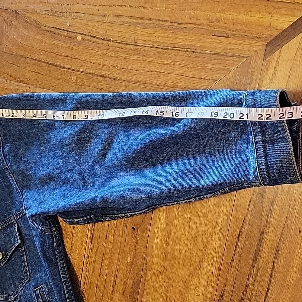 Vintage Marlboro Country Store Denim Jacket with Leather Collar Size Large - Picture 9 of 12